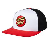 Santa Cruz Casquette classique à pois Blanc/noir/rouge Taille unique, Blanc/noir/rouge