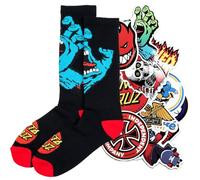 SANTA CRUZ Chaussettes Screaming Hand - Noir, Taille Unique (1 Pair) - Unisex-Adultes