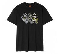 Santa Cruz Evolved Hand Front T-Shirt (UK, Alpha, M, Regular, Regular, Black), Noir , M