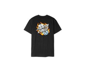 Santa Cruz Flaming Dice Dot Ches T-shirt