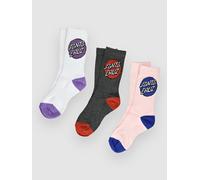 Santa Cruz Pop Dot Chaussettes 3 Pk Chaussettes à motifs Uni