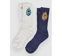 Santa Cruz Screaming Mini Flame 2 Pk Chaussettes à motifs Uni