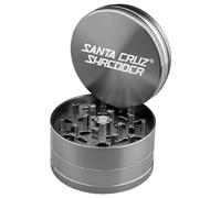 Santa Cruz Shredder Moulin à épices et herbes en métal avec dessus moleté pour une meilleure prise en main, 3 pièces, grand format 6,9 cm (gris)