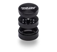 Santa Cruz Shredder Moulin à herbes en métal avec dessus moleté pour une meilleure prise en main, 3 pièces, grand format 6,9 cm (noir)