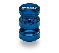 Santa Cruz Shredder Moulin à herbes en métal avec dessus moleté pour une meilleure prise en main, 3 pièces, grand format 6,9 cm (bleu)