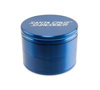 Santa Cruz Shredder Moulin à herbes et épices fabriqué aux États-Unis (grand (7 cm), bleu)