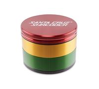 Santa Cruz Shredder Moulin à herbes et épices fabriqué aux États-Unis (grand (7 cm), rasta)