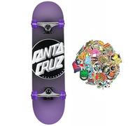 SANTA CRUZ Skateboard professionnel complet skate adulte et adolescent original Santa Cruz + 20 stickers cadeaux (other dot, 8.0)