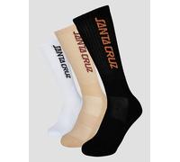 Santa Cruz Strip Chaussettes 3Pk Chaussettes à motifs Uni