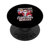 Santa DJ Christmas Remixes Musique pour fêtes de Fin d'année PopSockets PopGrip Adhésif