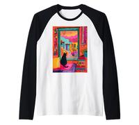 Santa Fe Chat Desert Fenêtre Colorée Sud-Ouest Manche Raglan
