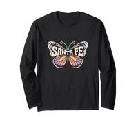 Santa Fe Papillon - Nouveau Mexique Pastel Nom de la Ville Word Art Manche Longue