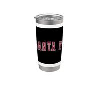Santa Fe Souvenir du Mexique Sport College Texte rouge Gobelet isotherme en acier inoxydable double paroi