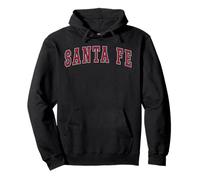 Santa Fe Souvenir du Mexique Sport College Texte Rouge Sweat à Capuche