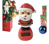 Santa Figurine - ABS, 3,94x2,36x1,97in Christmas Dashboard Decor Solar-Powered | Dancing Toy Festive Ornement, Drôle de Père Noël Décoration Pour Voiture, Camion, RV, Home, Office, And Holiday Parties