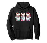 Santa Happy Faces Joyeux Noël avec Un Père Noël drôle Sweat à Capuche