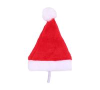 Santa Hat, Pet Hat, Festive Look Plush Fabric Lightweight Fit Adjustable Strap Holiday Spirit Photo Ready, Pet Christmas for Kitten, Puppy, Dogs, Cats 7.8x5.5 inches