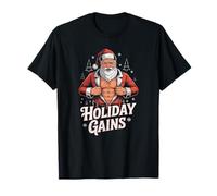 Santa Holiday gagne Une Salle de Sport de Noël Amusante T-Shirt
