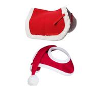 Santa Horse Hat - 54x46cm/21.26x18.11 inch Christmas Equine Headdress - Horse Bareback Pad | for Ranch Pet Parents Animal Lovers Planners Farm Holiday Parades Themed Events Festival Celebrations