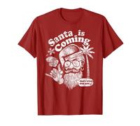 Santa Is Coming Thats What She Said - Rude Christmas Adult T-Shirt
