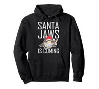 Santa Jaws Arrive avec Shark Lover Sweat à Capuche