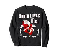 Santa Loves Me Christmas Tee - Christmas Holiday A Sweatshirt