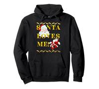 Santa Loves Me Christmas Tee - Christmas Holiday C Sweat à Capuche