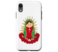 Santa María de Guadalupe Cartoon Reina del Cielo Floral Coque pour iPhone XR