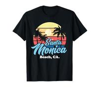 Santa Monica Beach CA California Souvenir de Surf rétro T-Shirt