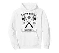 Santa Monica California établie en 1875 Palmier rétro Sweat à Capuche