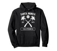 Santa Monica California établie en 1875 Palmier rétro Sweat à Capuche