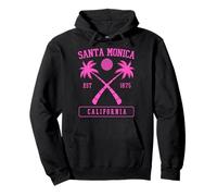 Santa Monica California établie en 1875 Palmier rétro Sweat à Capuche
