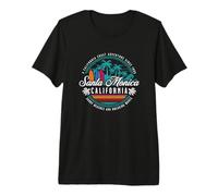Santa Monica California Sandy Beaches Breaking Waves Surf T-Shirt Haut de Gamme