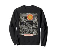Santa Monica Californie Palmiers Vagues Océan Mer Sweatshirt