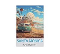 Santa Monica, Californie,Puzzle pour Adultes 1000 Pièces en Papier Puzzles Jeu Cadeau Accueil Décoratif Mots Croisés(50x70cm)-AL42