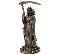 Santa Muerte Antique Bronze Finish Grim Reaper Statue