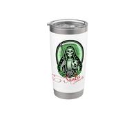 Santa Muerte Boule de justice verte Rose Sainte Gobelet isotherme en acier inoxydable double paroi