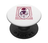 Santa Muerte Carte de prière Gothique avec emblème de dévotion PopSockets PopGrip Adhésif