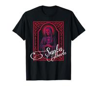 Santa Muerte Carte de prière Gothique avec emblème de dévotion T-Shirt