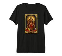 Santa Muerte Saintes Bougies Autel Dévotion Folk Saint Tee T-Shirt Haut de Gamme