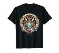 Santa Muerte Style Tatouage avec Globe terrestre Santa Muerte T-Shirt