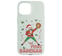 Santa Nutcracker Baseball Christmas The First Baseman Coque pour iPhone 15