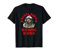 Santa Paws Arrive en Ville avec Christmas Rottie T-Shirt