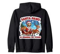 Santa Paws Arrive en Ville Christmas Azawakh Dog Owner Fun Sweat à Capuche