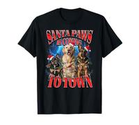 Santa Paws Arrive en Ville, Christmas Bootleg Dog Ugly T-Shirt