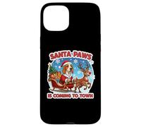 Santa Paws Arrive en Ville, Christmas Bracco Italiano Dog Coque pour iPhone 15 Plus