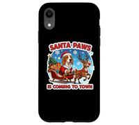 Santa Paws Arrive en Ville, Christmas Bracco Italiano Dog Coque pour iPhone XR