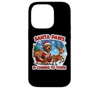 Santa Paws Arrive en Ville Christmas Spinone Italiano Dog Coque pour iPhone 14 Pro