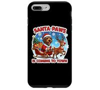 Santa Paws Arrive en Ville Christmas Spinone Italiano Dog Coque pour iPhone 7 Plus/8 Plus