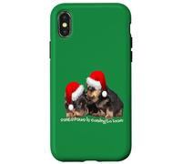Santa Paws Arrive en Ville, Le Mignon Noël de Rottweiler Coque pour iPhone X/XS